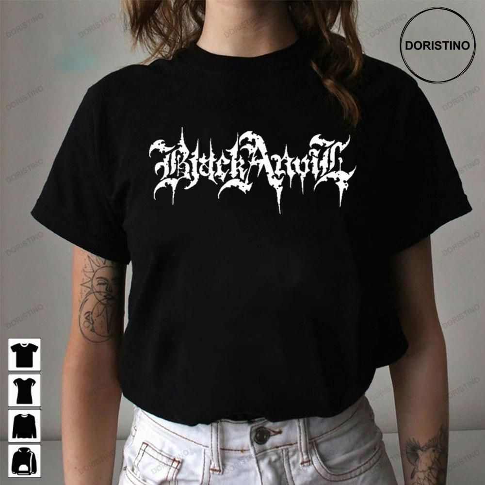 Black Anvil White Logo Death Metal Awesome Shirts